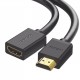 CABLE EXTENSOR HDMI DE 1 M / 4K@60HZ / 3D / HDR /  MACHO A HEMBRA / NÚCLEO DE COBRE ESTAÑADO / TRANSMISIÓN ESTABLE.