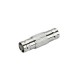 ADAPTADOR TIPO BARRIL PARA 75 OHM, DE CONECTOR BNC HEMBRA A BNC HEMBRA, NÍQUEL/ ORO/ TEFLÓN.