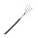 BOBINA DE CABLE PLANTA EXTERNA CON GEL, DE 4 PARES, CAT6A, UTP, COLOR NEGRO, 305M