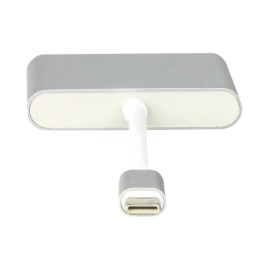 ADAPTADOR MULTIPUERTO USB-C 3.1 A HDMI 4K / USB 3.0 / USB – C /  ALTA VELOCIDAD DE TRANSMISIÓN DE DATOS / ADMITE CARGA RÁPIDA (