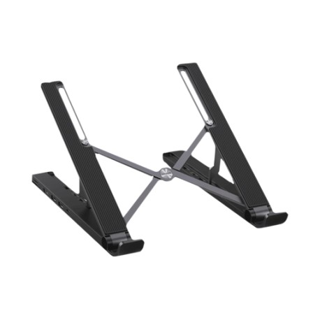ESTACIÓN DE ACOPLAMIENTO (HUB) CON SOPORTE PARA LAPTOP /  2 PUERTOS USB 3.0 A 5GBPS / HDMI 4K@30HZ / MEMORIA SD + TF / COLOR NE