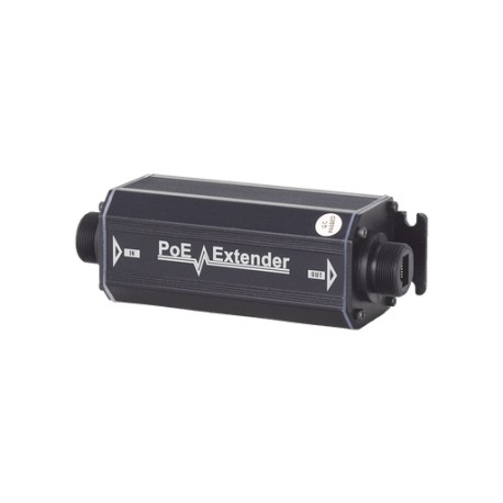 EXTENSOR POE GIGABIT PARA 100 METROS / INTERPERIE (IP66) / 1 PUERTO DE ENTRADA POE / 1 PUERTO DE SALIDA POE / COMPATIBLE CON IE