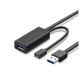 CABLE DE EXTENSIÓN ACTIVO USB 3.0 CON PUERTO DE ALIMENTACIÓN MICRO USB / 10 METROS / USB 3.0 A 5GBPS / NO REQUIERE CONTROLADOR 
