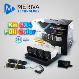 KIT 8X4 MFC4008KIT INCLUYE 1 DVR MXVR-4008A 8CH 1080P-LITE SOPORTA AUDIO SOBRE COAXIAL O UTP  + 4 CÁMARAS HD MERIVA TECHNOLOGY 