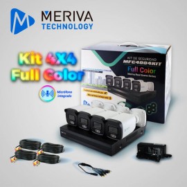 KIT 4X4 MFC4004KIT INCLUYE 1 DVR MXVR-4004A 4CH 1080P-LITE SOPORTA AUDIO SOBRE COAXIAL O UTP  + 4 CÁMARAS HD MERIVA TECHNOLOGY 
