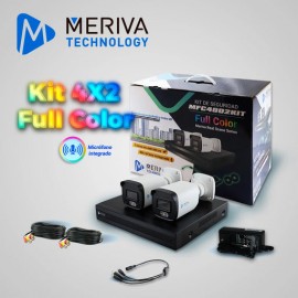 KIT 4X2 MERIVA TECHNOLOGY MFC4002KIT INCLUYE 1 DVR MXVR-4004A 4CH 1080P-LITE SOPORTA AUDIO SOBRE COAXIAL O UTP  + 2 CÁMARAS HD 