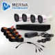 KIT FUSIÓN MERIVA-TOPVISION 4X4  2MP H.265 P2P INCLUYE 1 DVR 4CH BNC + 2CH IP MXVR-2104 / 4 CÁMARAS BULLET 2MP TCB120 TOPVISION