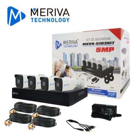 KIT 4X4 MXVR-5103KIT  5MP H.265 ANALITICA BASICA (CRUCE DE LÍNEA / INTRUSIÓN) INCLUYE: 1 DVR 4CH BNC + 2CH IP MXVR-5104 + 4 CÁM