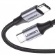 CABLE USB-C A USB-C / 1 METRO / CARCASA DE ALUMINIO / NYLON TRENZADO / TRANSFERENCIA DE DATOS HASTA 480 MBPS / SOPORTA CARGA RÁ