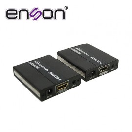 EXTENSOR HDMI ENSON ENS-HDMIE130 HASTA 120MTS DE TRANSMISION FULL HD 1080P@60HZ POR CABLE UTP CAT5E/CAT6 TRANSMITE SEÑAL IR PAR