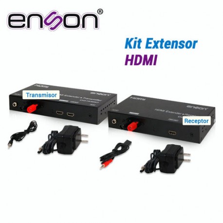 KIT DE EXTENSORES HDMI, SERIE 9000 ENSON, HASTA 500 MTS INCLUYE:TRANSMISOR ENS-HE9000T Y RECEPTOR ENS-HE9000R, RESOLUCIÓN HASTA