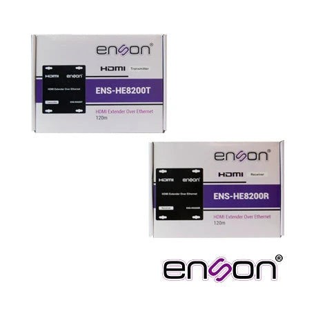 KIT TRANSMISION HDMI POR IP HASTA 100METROS O POR MEDIO DE RED. INCLUYE 1 TRANSMISOR ENS-HE8200T Y UN RECEPTOR ENS-HE8200R