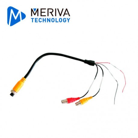 CABLE CONVERTIDOR PARA CAMARAS AHD CON CONECTOR BNC A DIN DE AVIACION MERIVA TECHNOLOGY MODELO MVA-BNCDIN COMPATIBLE CON TODAS 